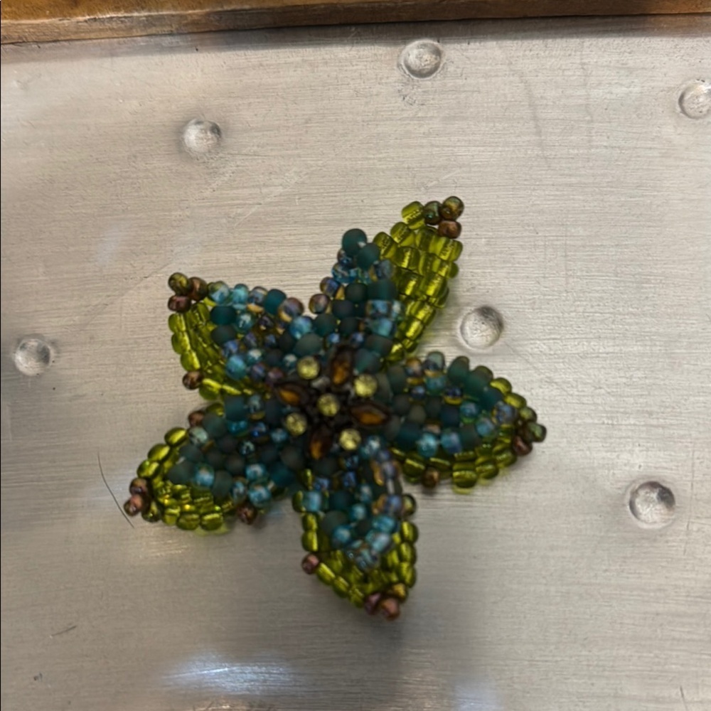 Handcrafted Beaded Flower Accent